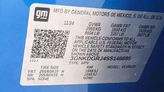 2025 Chevrolet Blazer EV 3GNKDGRJ4SS146695