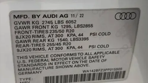 2023 Audi Q4 e-tron WA142BFZ3PP015505