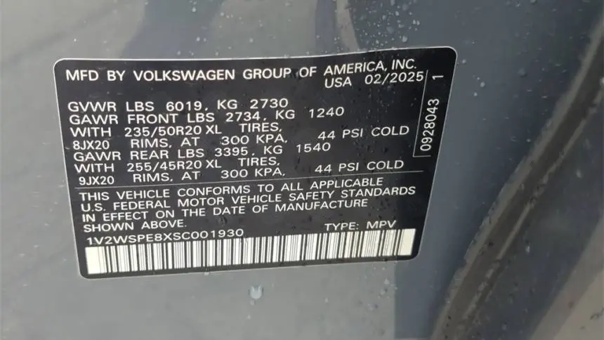 2025 Volkswagen ID.4 1V2WSPE8XSC001930