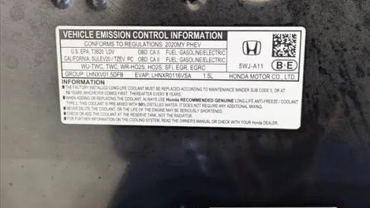 2020 Honda Clarity JHMZC5F36LC002320