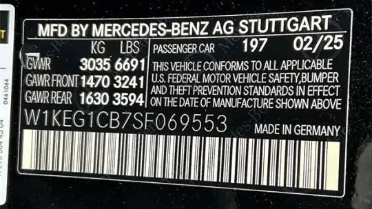 2025 Mercedes EQE Sedan W1KEG1CB7SF069553