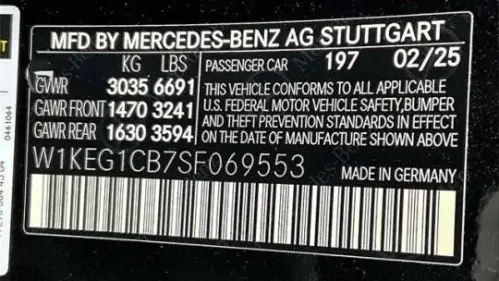 2025 Mercedes EQE Sedan W1KEG1CB7SF069553