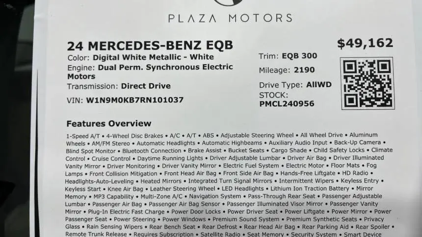 2024 Mercedes EQB W1N9M0KB7RN101037