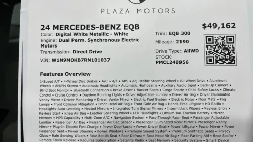 2024 Mercedes EQB W1N9M0KB7RN101037
