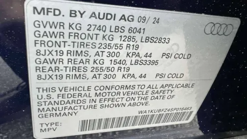 2025 Audi Q4 e-tron WA1KUBFZ4SP016463