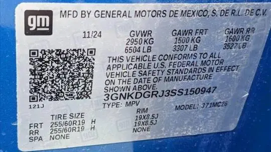 2025 Chevrolet Blazer EV 3GNKDGRJ3SS150947