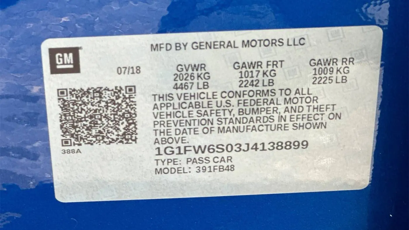 2018 Chevrolet Bolt 1G1FW6S03J4138899