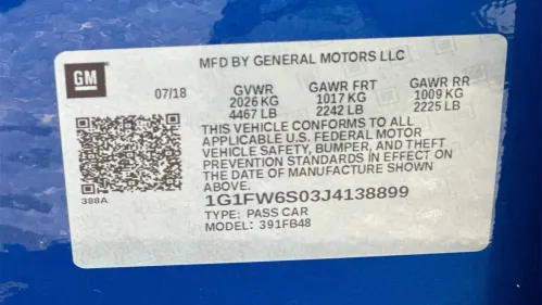 2018 Chevrolet Bolt 1G1FW6S03J4138899
