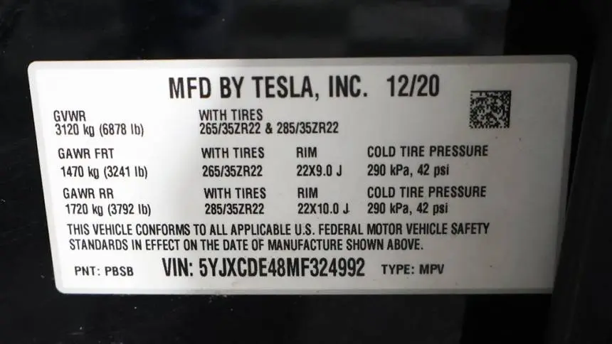 2021 Tesla Model X 5YJXCDE48MF324992