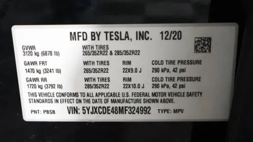 2021 Tesla Model X 5YJXCDE48MF324992