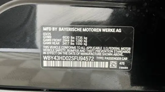 2025 BMW i4 WBY43HD02SFU94572