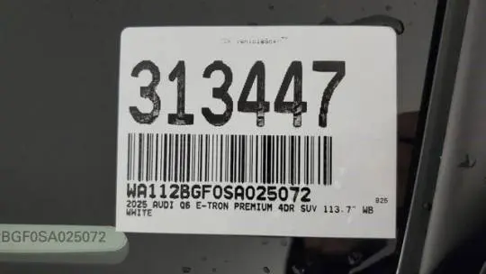 2025 Audi Q6 e-tron WA112BGF0SA025072