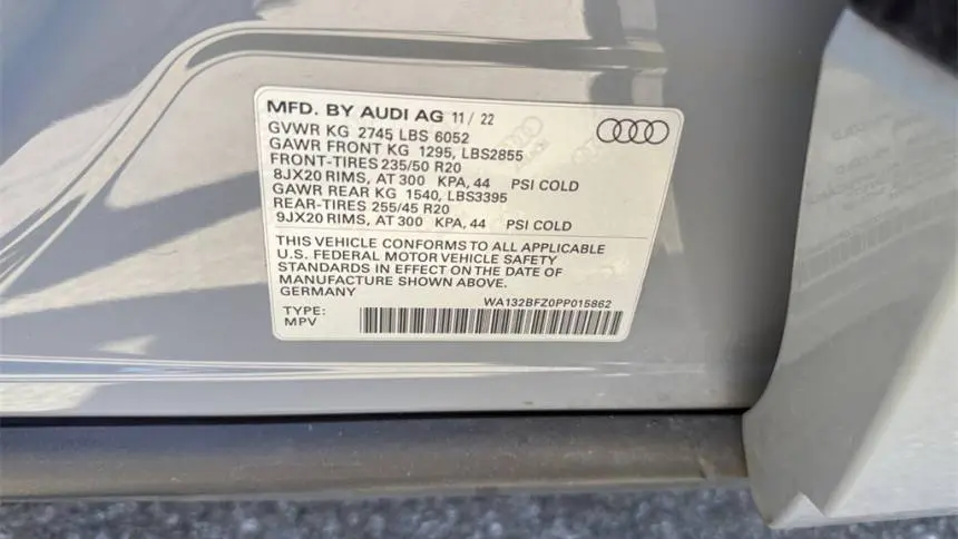 2023 Audi Q4 e-tron WA132BFZ0PP015862