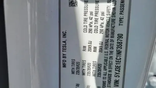 2022 Tesla Model 3 5YJ3E1EC1NF358790