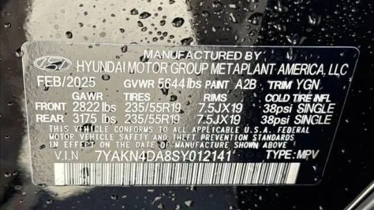 2025 Hyundai IONIQ 5 7YAKN4DA8SY012141