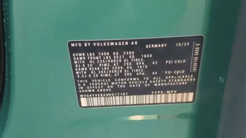 2025 Volkswagen ID.Buzz WVG6YVEBXSH017107