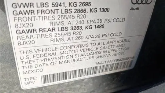 2021 Audi Q5 WA1F2AFY9M2045319