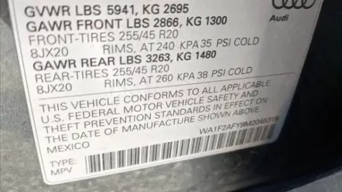 2021 Audi Q5 WA1F2AFY9M2045319