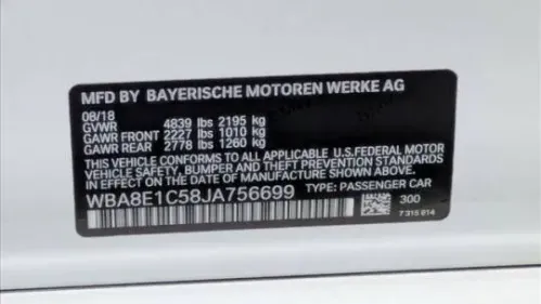 2018 BMW 3 Series WBA8E1C58JA756699