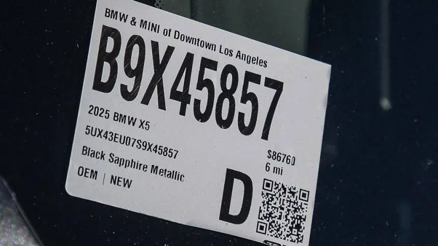 2025 BMW X5 5UX43EU07S9X45857