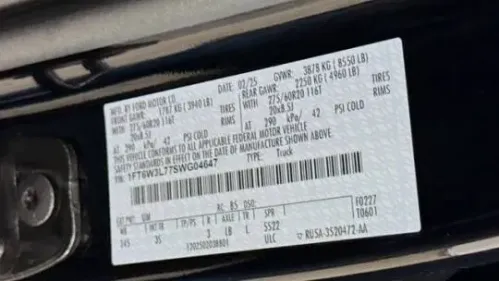 2025 Ford F-150 Lightning 1FT6W3L77SWG04647