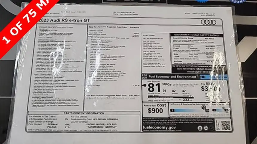 2023 Audi RS e-tron GT WAUAHBFW9P7901287