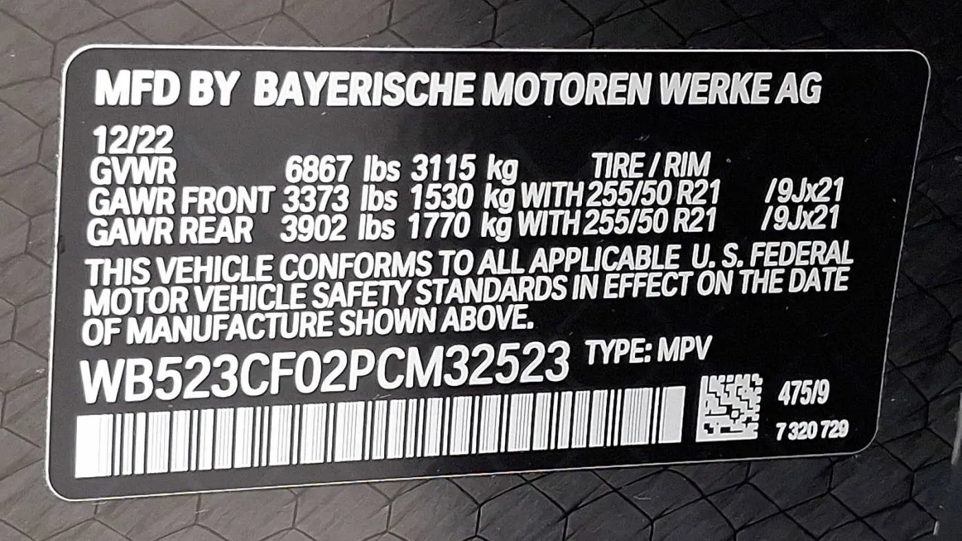 2023 BMW iX WB523CF02PCM32523