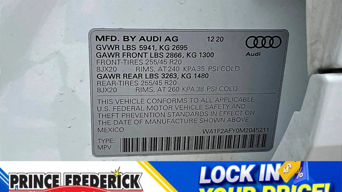 2021 Audi Q5 WA1F2AFY0M2045211