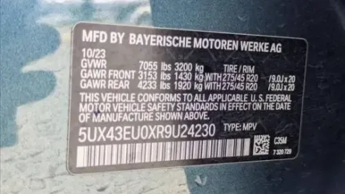 2024 BMW X5 5UX43EU0XR9U24230