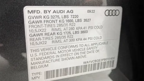 2023 Audi e-tron S WA1VCBGE2PB011455