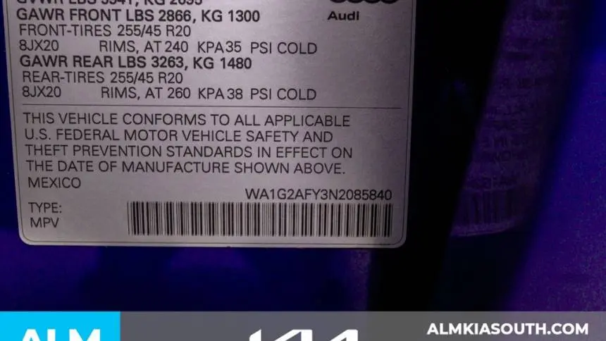 2022 Audi Q5 WA1G2AFY3N2085840