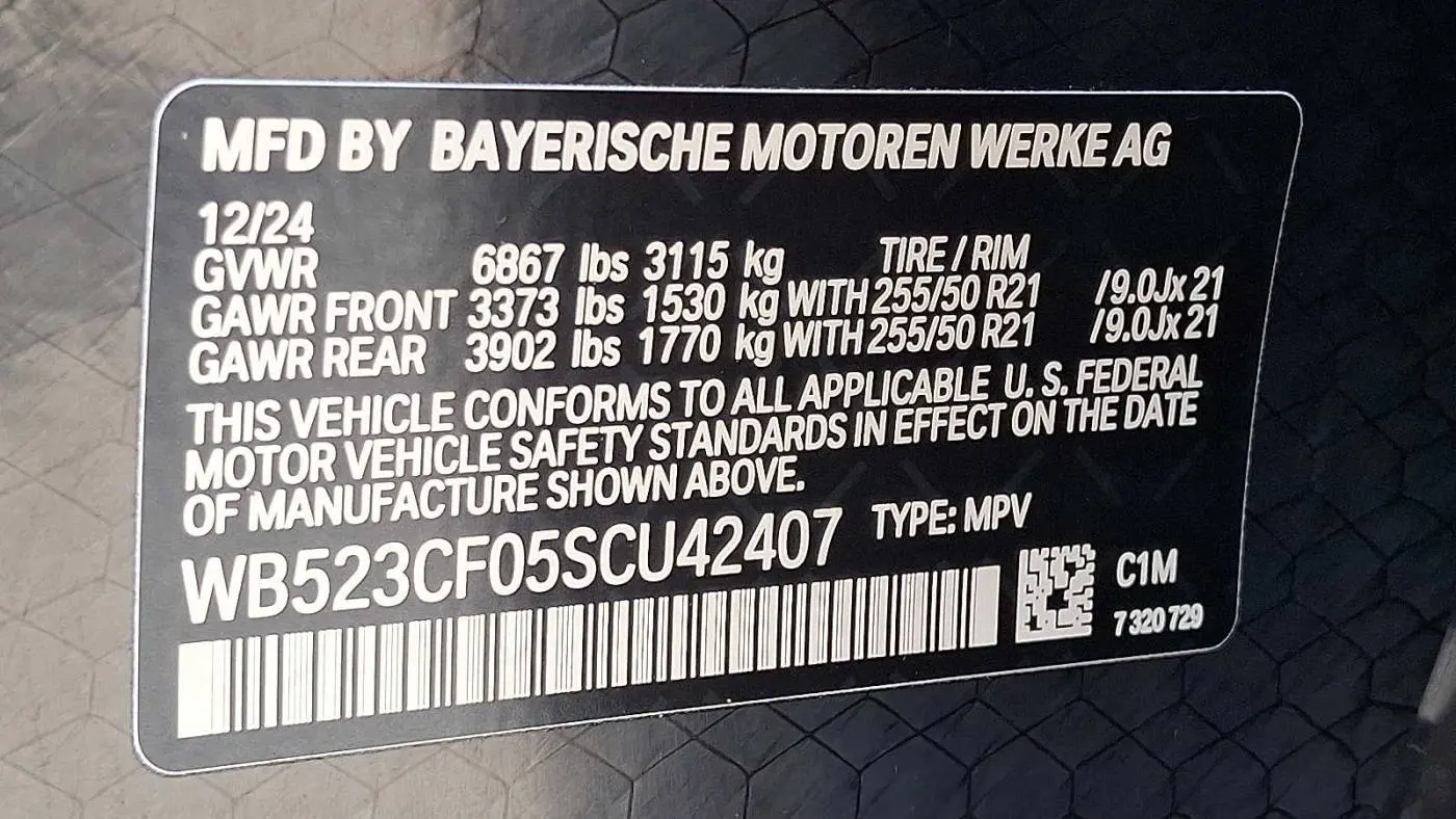 2025 BMW iX WB523CF05SCU42407