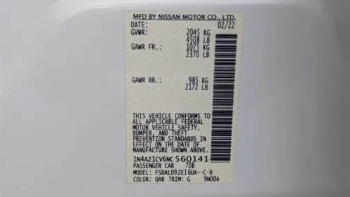 2022 Nissan LEAF 1N4AZ1CV6NC560141