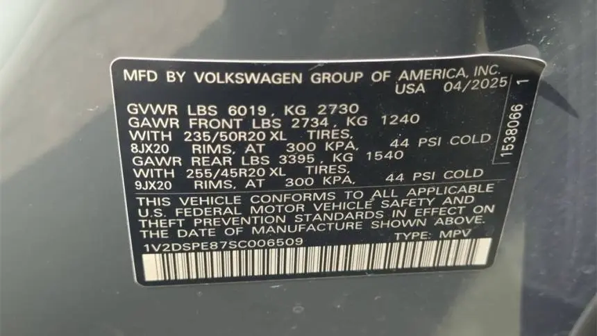 2025 Volkswagen ID.4 1V2DSPE87SC006509