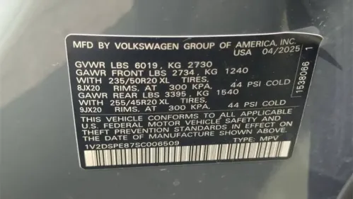2025 Volkswagen ID.4 1V2DSPE87SC006509