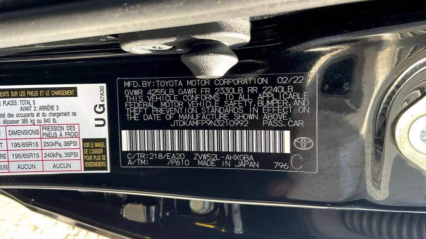 2022 Toyota Prius Prime JTDKAMFP9N3210992