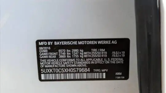 2017 BMW X5 5UXKT0C5XH0S79684