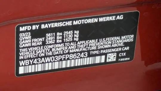 2023 BMW i4 WBY43AW03PFP86243