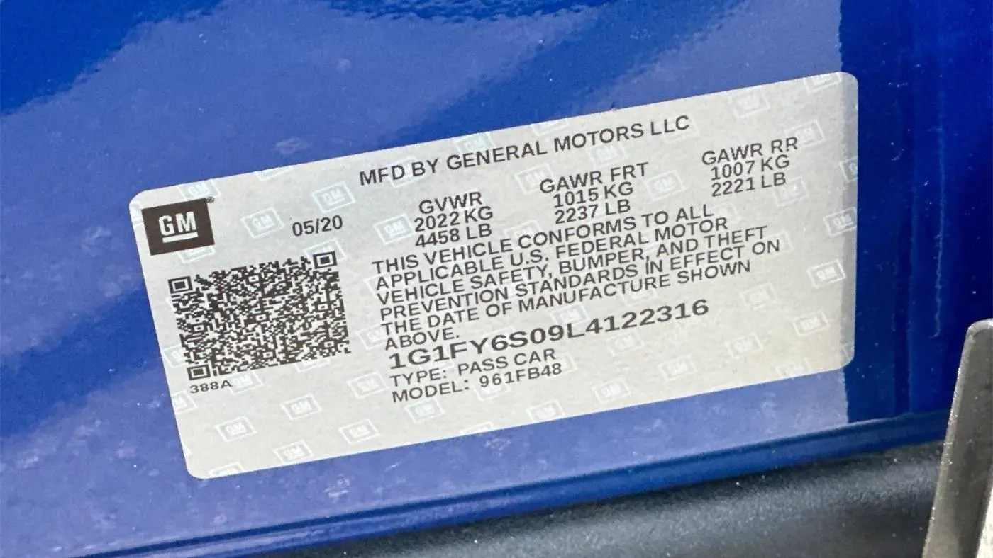 2020 Chevrolet Bolt 1G1FY6S09L4122316