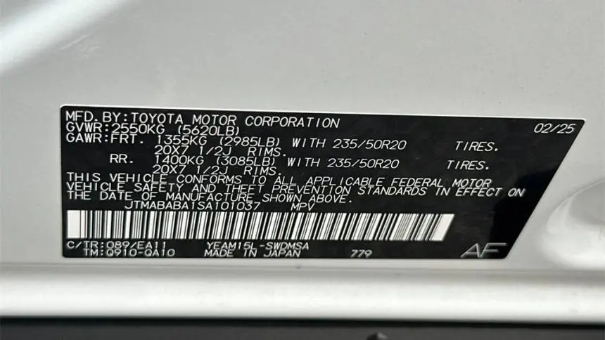 2025 Subaru Solterra JTMABABA1SA101037