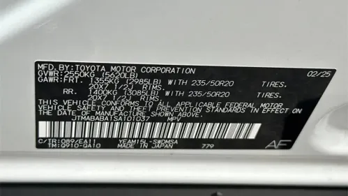 2025 Subaru Solterra JTMABABA1SA101037