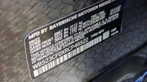 2024 BMW iX WB523CF0XRCP46522