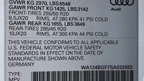 2025 Audi Q6 e-tron WA124BGF7SA032583