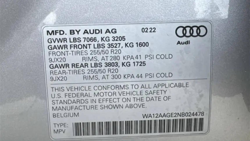 2022 Audi e-tron WA12AAGE2NB024478