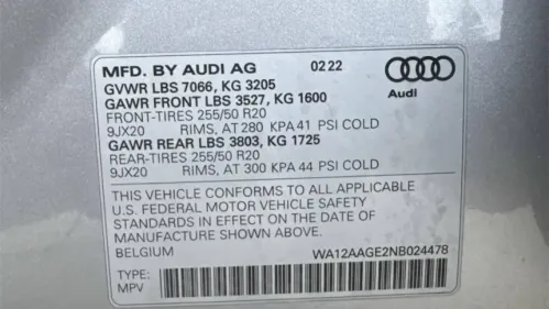 2022 Audi e-tron WA12AAGE2NB024478