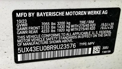 2024 BMW X5 5UX43EU08R9U23576
