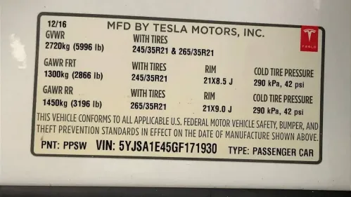 2016 Tesla Model S 5YJSA1E45GF171930
