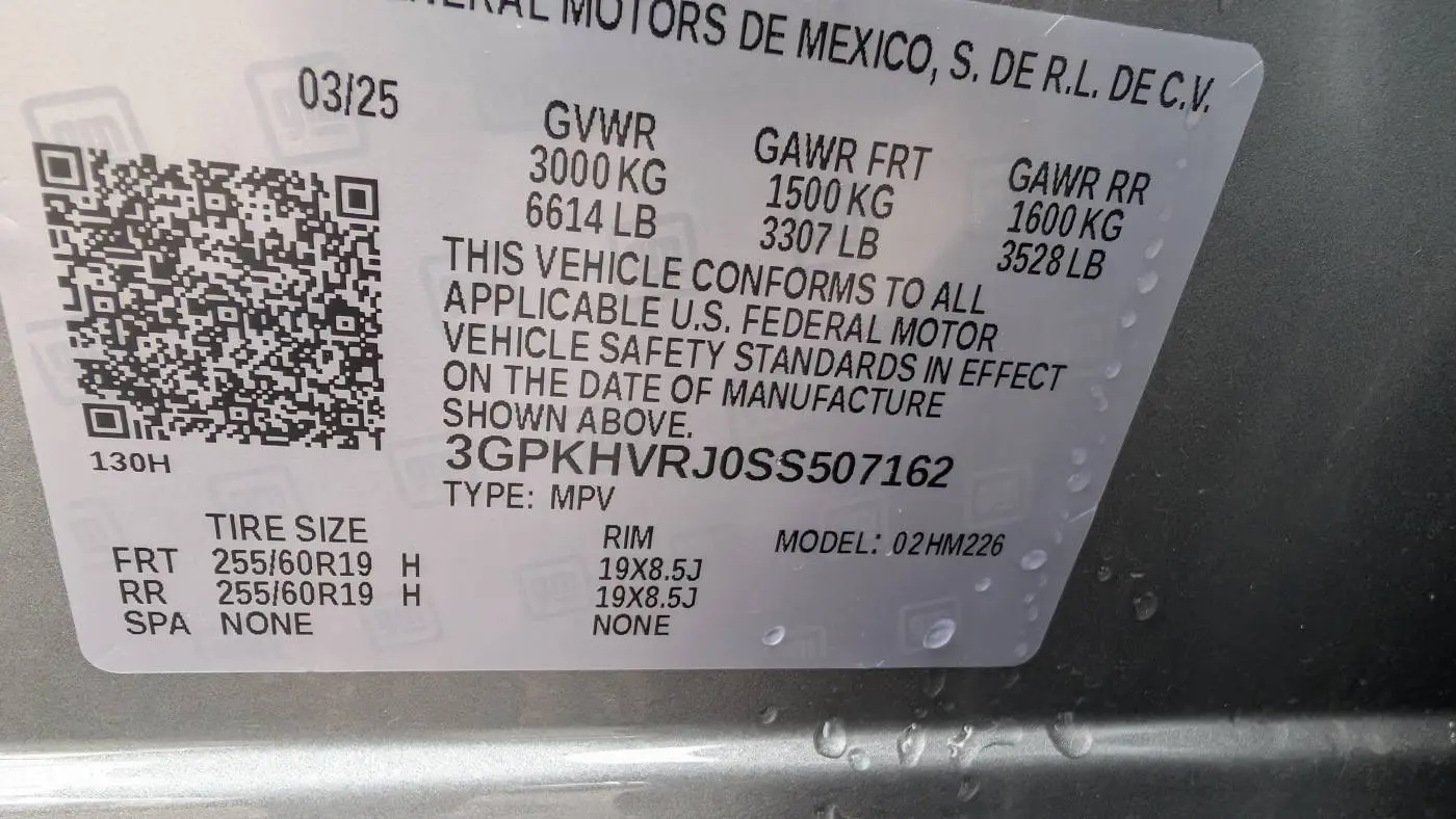 2025 Honda Prologue 3GPKHVRJ0SS507162