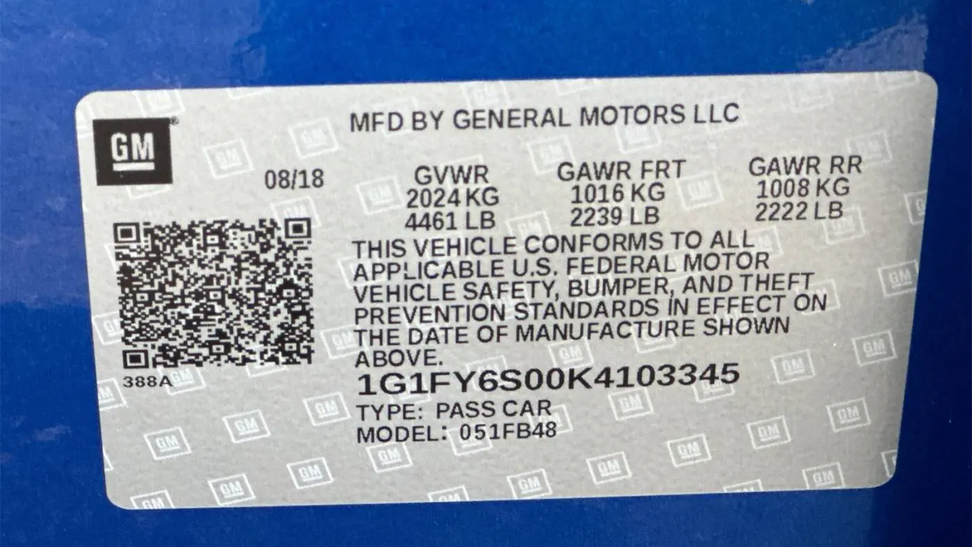 2019 Chevrolet Bolt 1G1FY6S00K4103345