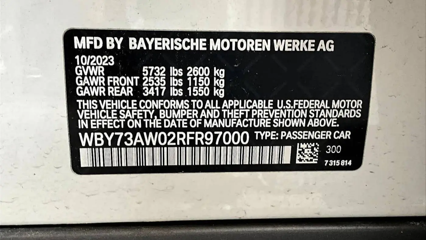 2024 BMW i4 WBY73AW02RFR97000